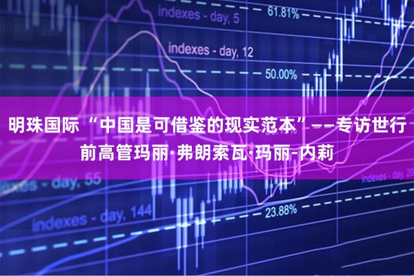 明珠国际 “中国是可借鉴的现实范本”——专访世行前高管玛丽·弗朗索瓦·玛丽-内莉